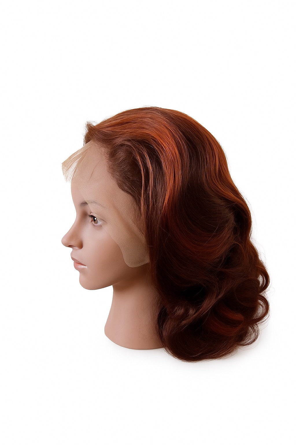 5x5 Loose Wig 310% with Deep Mahogany Red 16-Inch and 310% Density